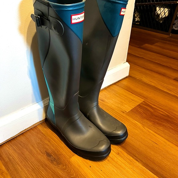 RARE Womens Hunter multicolor tall rain boots - Picture 6 of 8